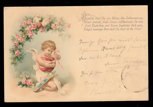 Lyrique AK Angel combine avec boucle deux cœurs poème correspondant, ARNSBERG