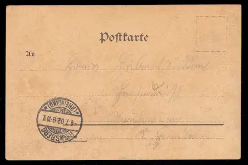 Lyrik-AK Blütenzweig mit Tauben passendes Gedicht Ansichtskarten, HEINSBERG 1902