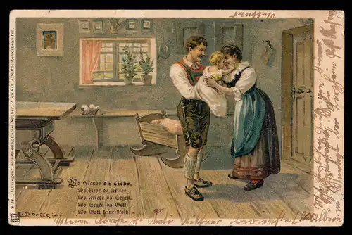 Poésie AK: Le bonheur familial, Poème Où la foi, depuis l'amour, SALZBURG 13.11.04