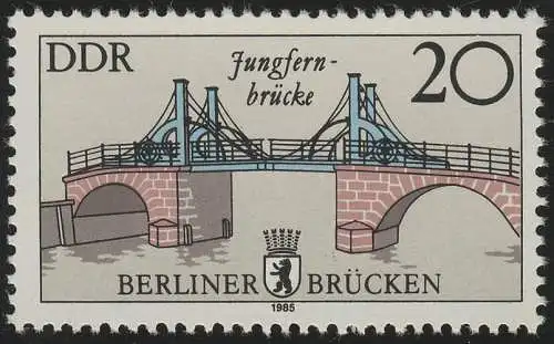 2973 II Historische Brücken in Berlin 20 Pf, Offsetdruck Odr., **