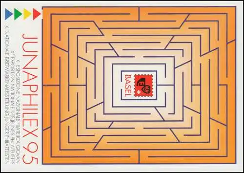 Suisse Carte postale P 255 Exposition JUNAPILEX 95 BASEL, ** frais de port