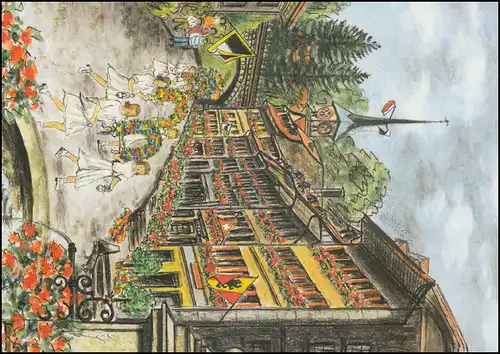 Suisse Carte postale P 258 Journée du timbre Burgdorf 1997, ET-O BERN 20.11.97