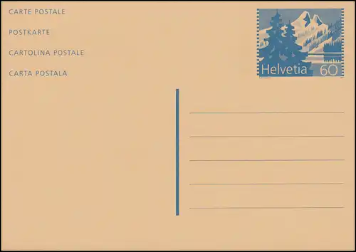Schweiz Postkarte P 251 Bergsee Lac deTanay 1993, ** postfrisch
