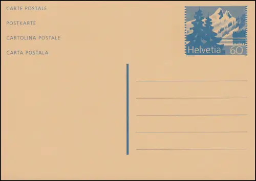 Suisse Carte postale P 251 Lac de Tanay 1993, ** frais de port