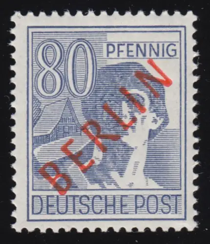 32 Rotaufdruck 80 Pf postfrisch ** geprüft
