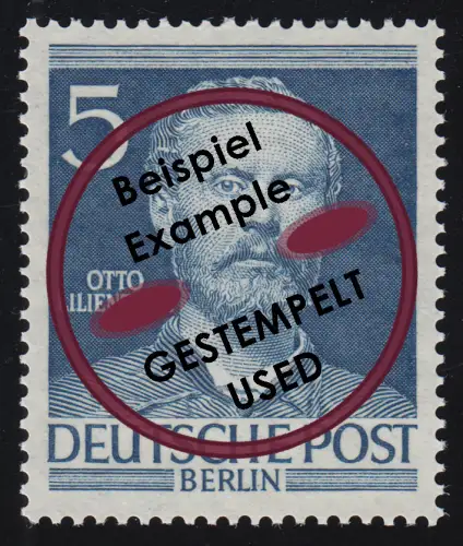 92 Lilienthal 5 Pf, gestempelt O