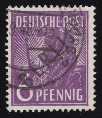 2 Schwarzaufdruck 6 Pf, gestempelt O