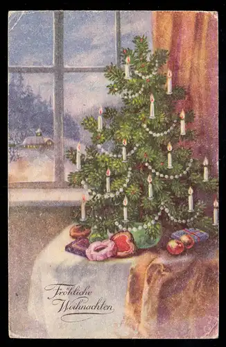 AK Weihnachten: Geschmückter Weihnachtsbaum, WITTEN-BOMMERN 1940
