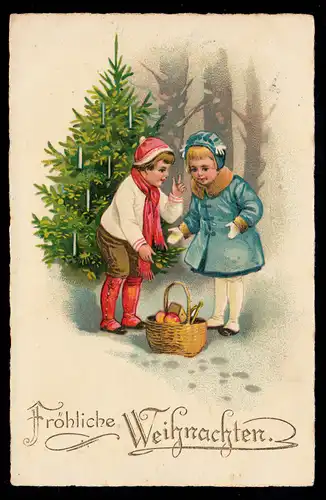 AK Noël: Consensus des cadeaux entre enfants, JOHANNISBERG 24.12.1934