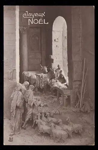 Schweiz AK Weihnachten: Krippenbild aus Holzfiguren, TOUR DE TREME 23.12.1911
