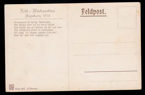 AK Noël: paysage hivernal de nuit couple devant la maison, non utilisé