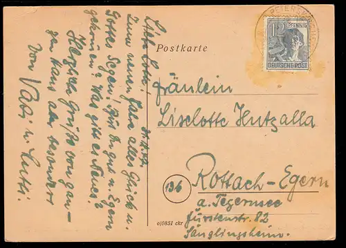 AK Noël: Deux anges bougie sapin nain, PÉTERSKIRCHEN / BAY. 31.12.47