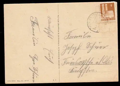 Lotte Schmidt AK Noël: Ange lors de l'emballage des cadeaux, KENDEICH 1948