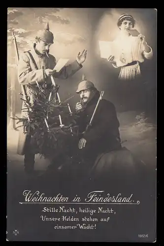 Krieg Foto-AK Weihnachten in Feindesland Post aus der Heimat, ungebraucht