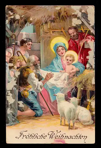 AK Noël: Crèche de Noël, par voie ferroviaire ECHTENRNCH-GREVENMACHER 23.12.12