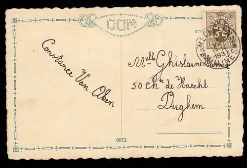 Belgique AK Noël: La Visite des Rois Saints, MÉCEL 24.12.1931