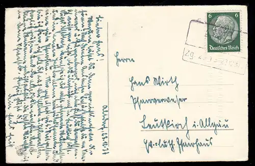 Photo AK Noël: Chapelle dans les Alpes, poste ferroviaire ALTDORF-FEUCHT le 23.12.1937