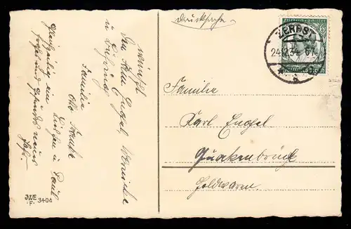 AK Weihnachten: Glockenpaar mit Beerenzweigen, ZERBST 24.12.1934
