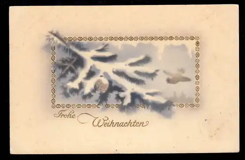 AK Noël: Bijoux de sapin oiseau de Noël, GLADBECK 24.12.1911