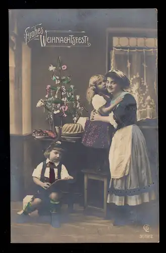 Foto-AK Weihnachten: Dankeschön an die Mutter, CÖLN 24.12.1914
