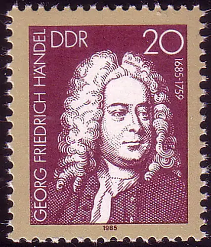 2932 Georg Friedrich Händel 20 Pf aus Block **
