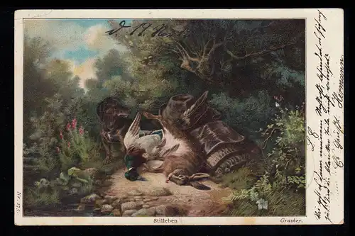 AK Grashey: Natures mortes - Après la chasse de canard lapin Dakkel, RIXEN 19.11.00