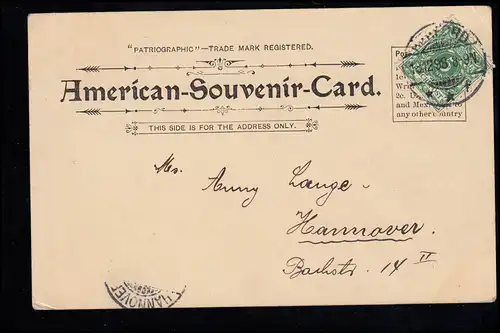 AK Artiste: Les chutes du Niagara en été - Trois peintures HERFORD 18.12.1898