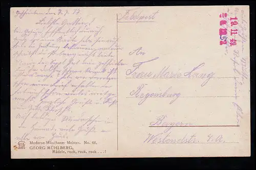 AK Georg Mühlberg: Les filles, le cul, la queue, l'arrière ! - Une place sur le banc