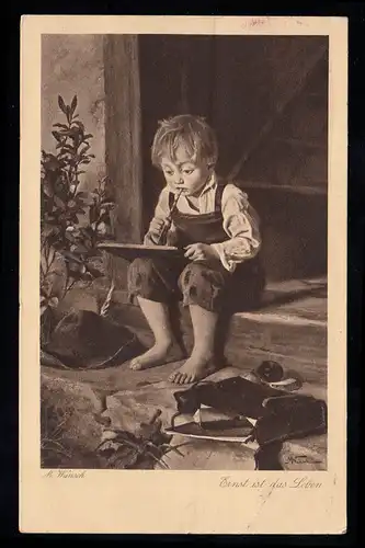 AK Artiste M. Souhait: Sérieusement, la vie est jeune en apprentissage, GRAZ 27.8.1917