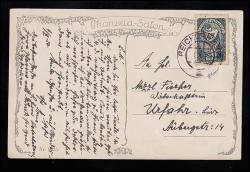 AK artiste Franz Horst: La curiosité - La femme ouvre la porte du jardin, REICHERSBERG