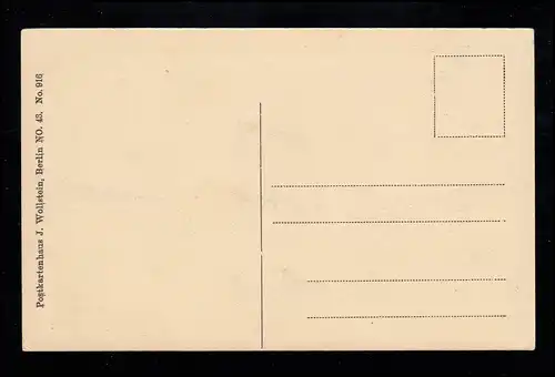 Caricature-AK Salutation de baignoire - Le pique-nique dans les dunes, inutilisé