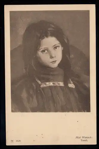 Enfants-AK Mizi Souhait La fille Trautl, l'éditeur d'art Ackermann, inutilisé