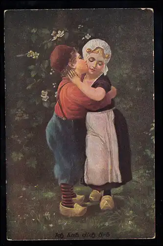 Enfants-AK Carl Komst: Je t'aime, HOLLESAU / HOLESOV 5.11.1917