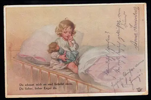 Enfants-AK Wally Fialkowska: Mères de poupée, VIENNER NOUVEAUTÉ 13.7.1920