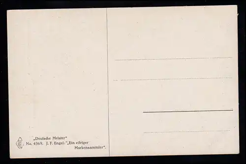 AK pour enfants J.F. Engel. Un collectionneur de marques zélés, champion allemand, inutilisé