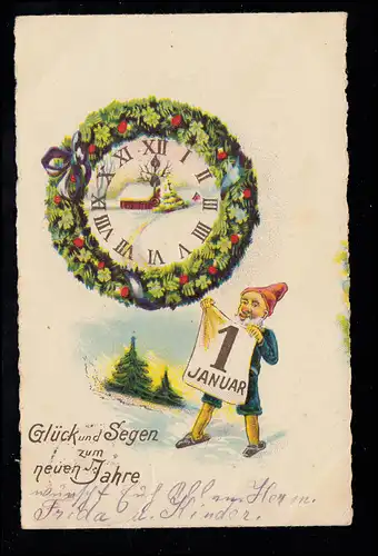 Le temple de Landpost Friedrich-August-Hütte (Nordenham) sur dessin animé-AK vers 1910