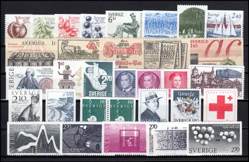 1219-1266 Schweden-Jahrgang 1983 mit Block 11 komplett, postfrisch **