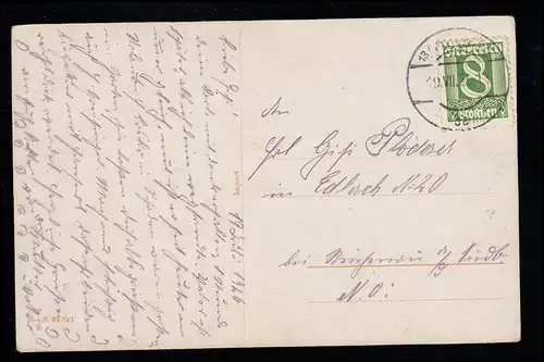 Enfants-AK temps d'alimentation - La fille et ses chiots, VIENNE 19.7.1926