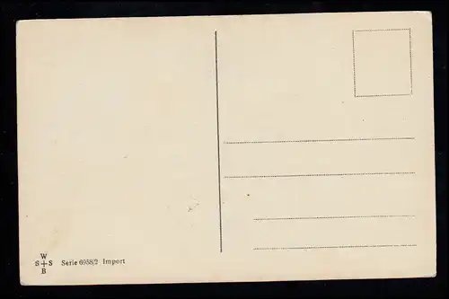 Kinder-AK Mädchen in weißer Sportbekleidung pfeift mit zwei Fingern, ungebraucht