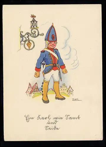 AK Liesel Lauterborn: Le petit soldat avec chapeau, inutilisé