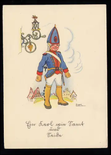 AK Liesel Lauterborn: Le petit soldat avec chapeau, inutilisé