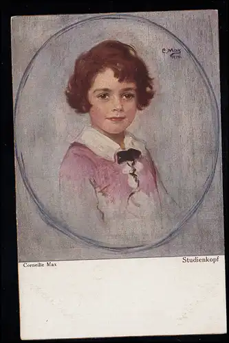 Kinder-AK Cornelia Max: Studienkopf - Ein Mädchenportrait, Primus-Postkarte