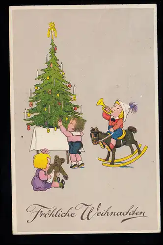 Enfants-AK Noël: Jouer avec les nouveaux jouets, HANNOVER 24.12.1928