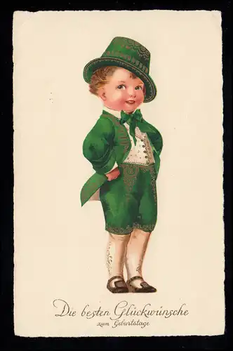 Kinder-AK Lächelnder Junge - Mein Sonntagsanzug, beschriftet 1931