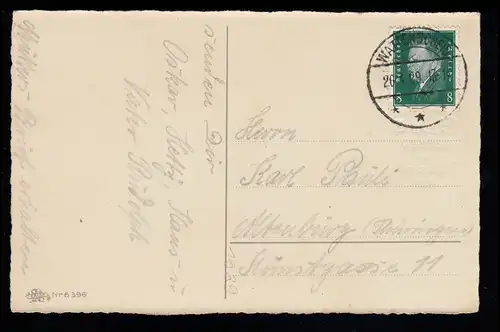 Kinder-AK Auf der Post: Postbote übergibt Geburtstagskarte, WATTENSCHEID 26.4.29