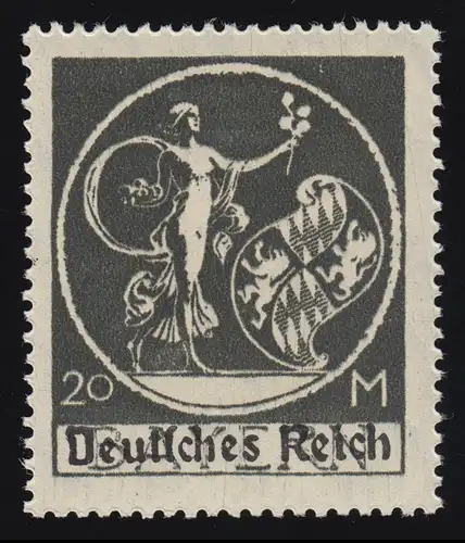 138IV Bayern-Aufdrucke/Abschiedsserie mit PLF IV Rahmenbruch unter dem e, **