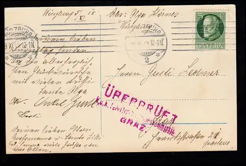 AK pour enfants Anniversaire: Les garçons en cuir chapeau fleurs, censure WÜRZBURG 8.11.1915