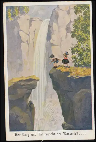 AK pour enfants Sur la montagne et la vallée la cascade ..., inutilisé