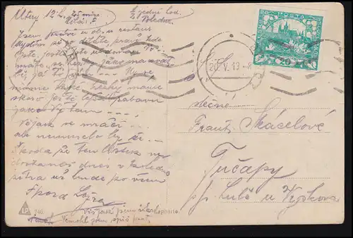 Enfants-AK Fille et garçon avec bagages - Après la lune de miel, 20.1919