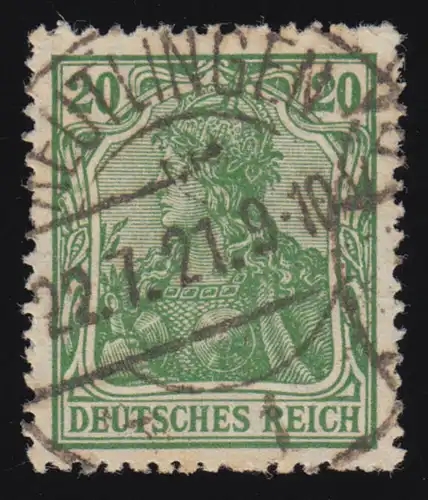 143a Germania 20 Pf O gestempelt geprüft